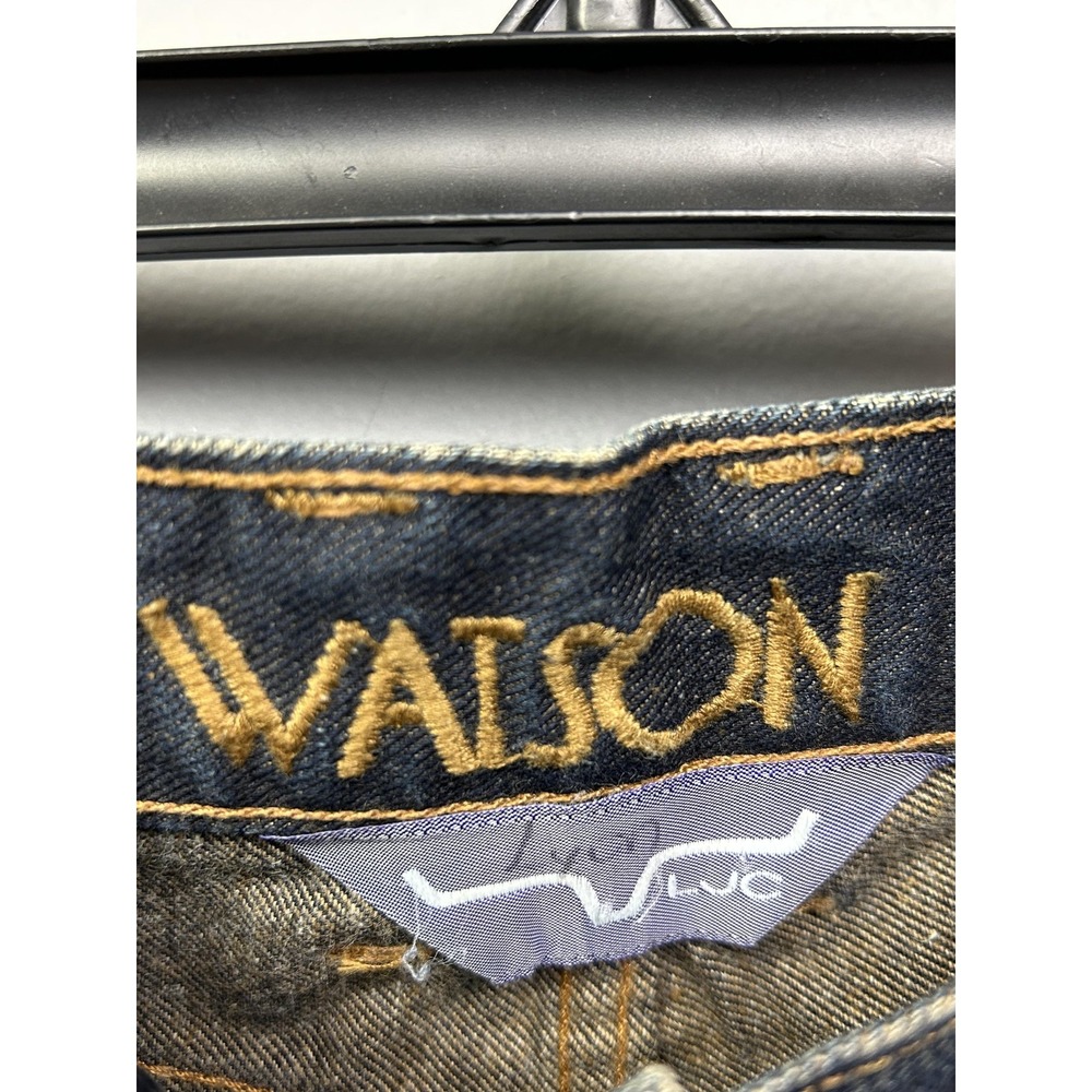 Watson Jeans Mens 38x36 Blue Dark Wash Straight Leg Made In USA Denim Workwear - Picture 4 of 10